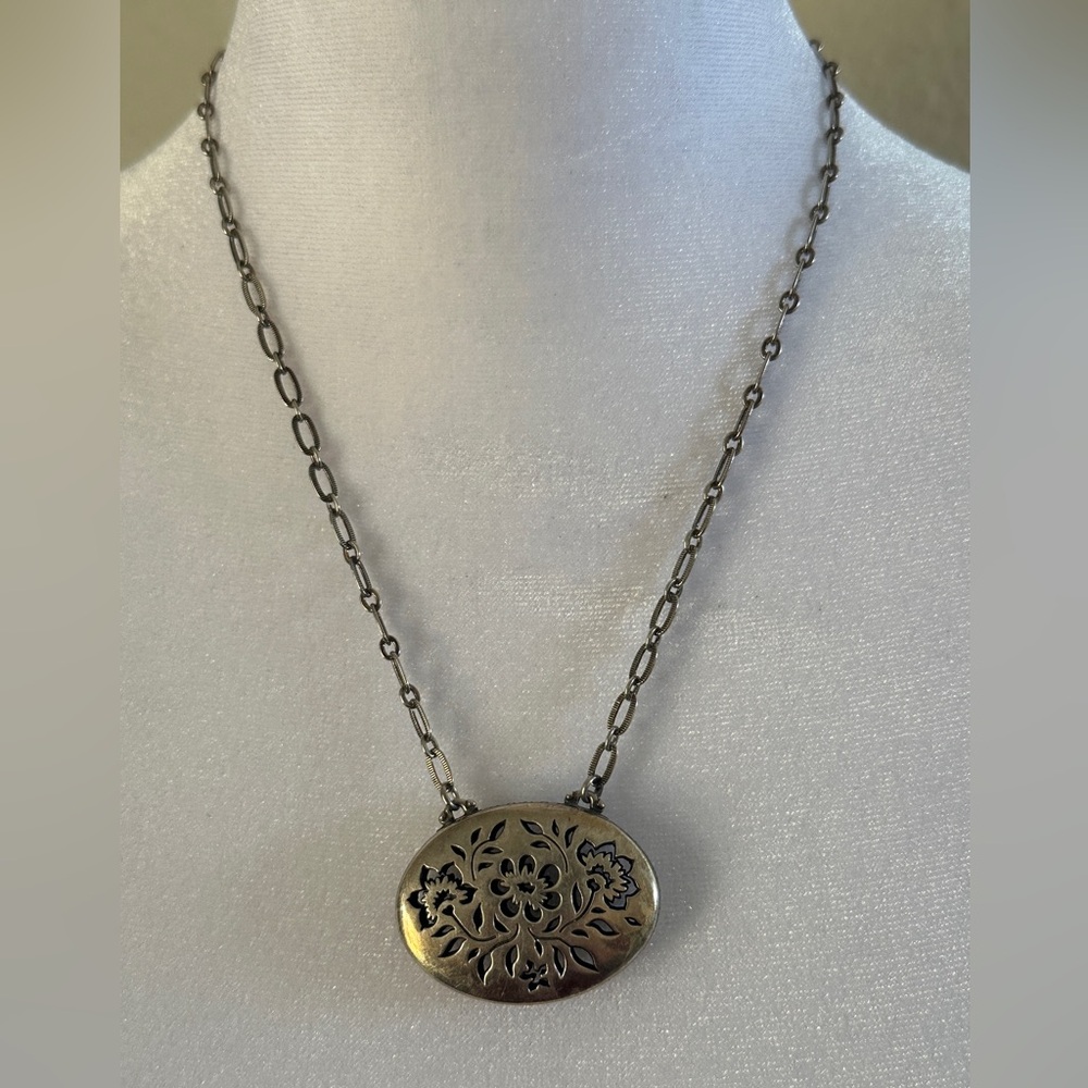Brighton Open Work Floral Filigree Pendant Necklace